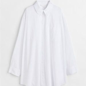 White Oversized Shirt - Fits like a M/L NWT